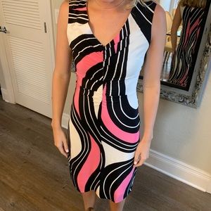 Trina Turk retro print dress. Size 2